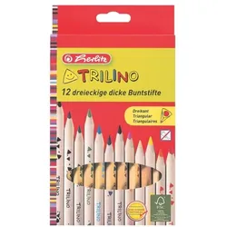 Herlitz 12er-Pack Holz-Buntstifte »Trilino«