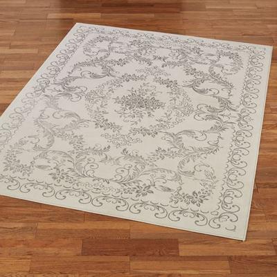 Nourison / Exclusives "Campiello Rectangle Rug Silver, 5'3"" x 7'3"", Silver"