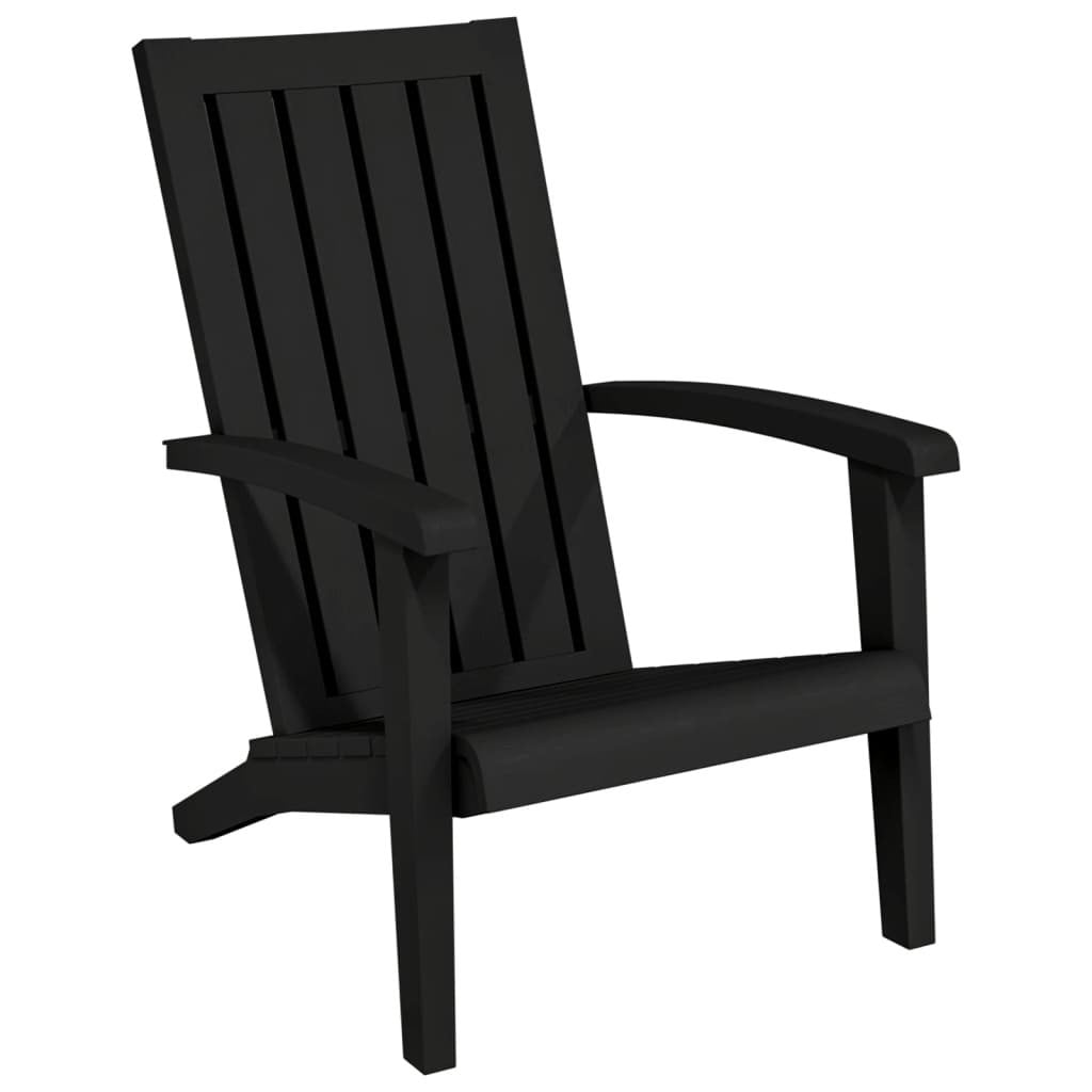 vidaXL Adirondack-tuinstoel, zwart, polypropyleen