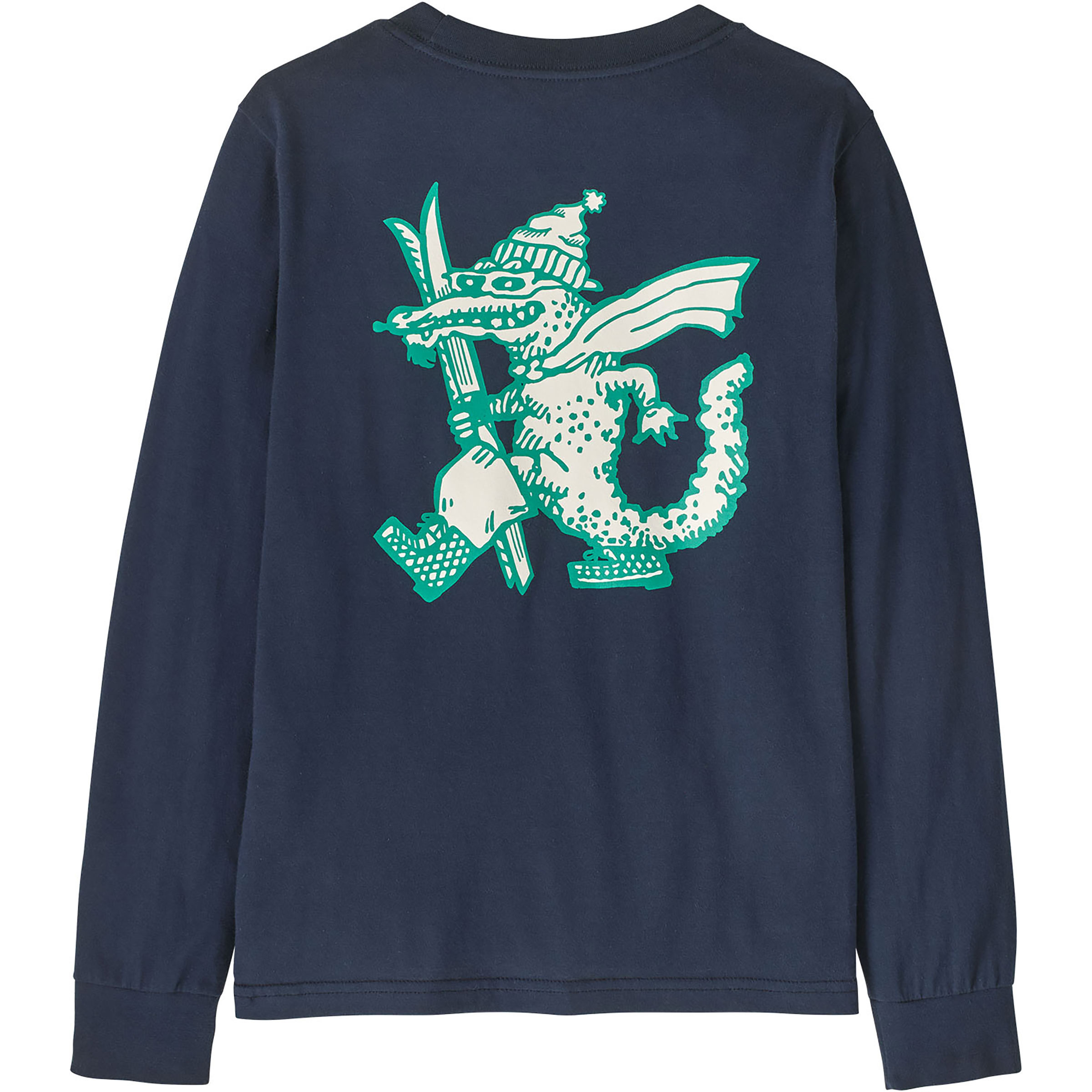 Patagonia Graphic Kinder Longsleeves blau Größe 169 Lifestyle Hautfreundlich