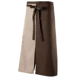 Schürze mit Schlitz mittig 100 x 80 cm Fb. toffee/sand  : 65% Polyester 35%Baumwolle 220 g/m2 : sand