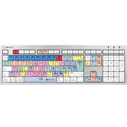 Logickeyboard LKB-PPROCC-CWMU-UK. Tastatur Formfaktor: Standard, Tastatur-Stil: Gerade, Übertragung (Englisch International, Kabelgebunden), Tastatur, Schwarz