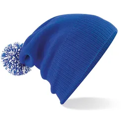 Beechfield Unisex Snowstar Beanie Bommel-Mütze B450 bright royal/white one size