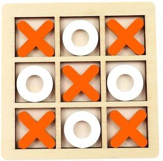 Inspire Select Montessori Wooden XO Puzzle Chess Game Educational Brain Training Toy For Kids nb1085c2 orange