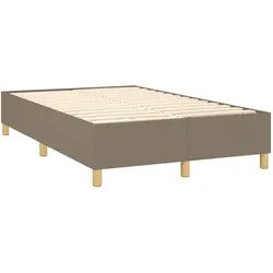 Décoshop26 - Lattenrost auf Beinen Bettgestell 120x200 cm taupefarbener Stoff TDL0206938