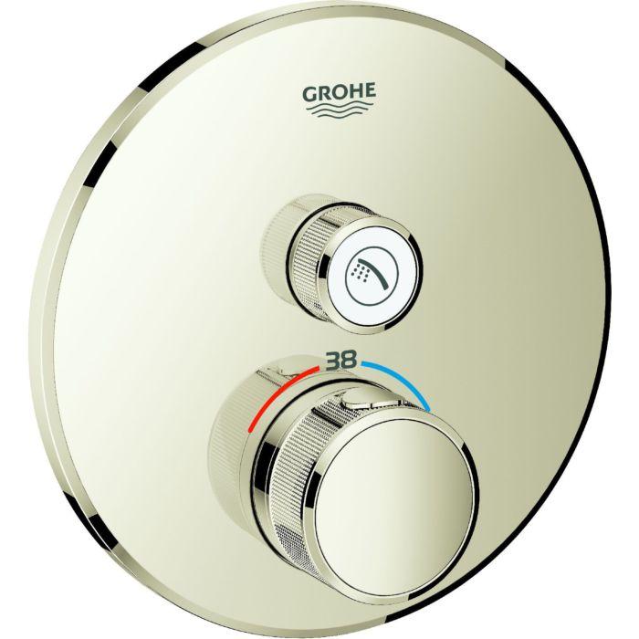 Grohe Grohtherm Smartcontrol Fertigmontageset 29118BE0 nickel poliert, rund, UP-Thermostat, 1 Absperrventil