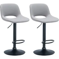 CLP 2er Set Barhocker Camden I Kunstleder-Bezug