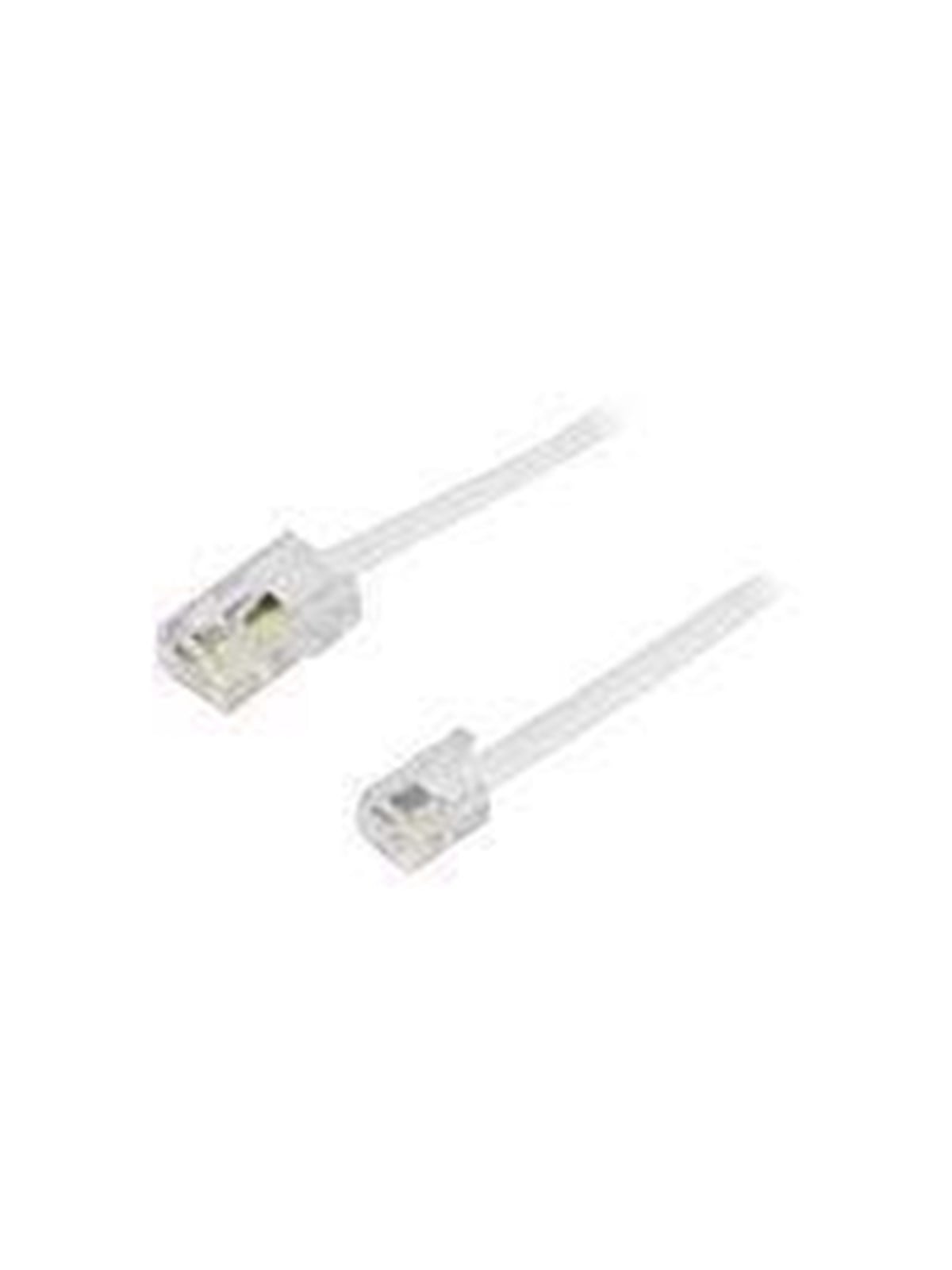 Deltaco 8P4C(RJ45) für 6P4C(RJ11) 1.0 m - Weiß - 1m