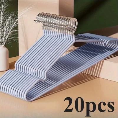 Inspire Select 20 30Pcs Heavy Duty Metal Clothes Hangers Anti Slip Space Saving Closet & Garage Organizer blue 20 Pcs