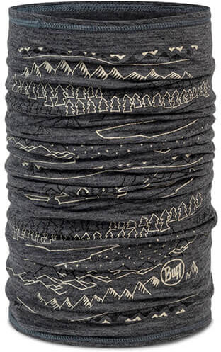 Buff Merino Lightweight Prints Eirik Grey Tubular Neckwear