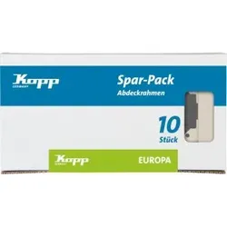Kopp 401501016 EUROPA - Profi-Pack: 10x Abdeckrahmen, 1-fach, Farbe: cremeweiß