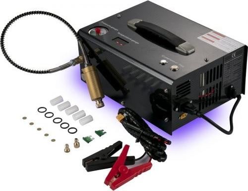 VEVOR PCP-luchtcompressor 12V DC en 220V AC, 4500 PSI / 30 MPa, draagbare automatische compressor voor paintball en duikflessen