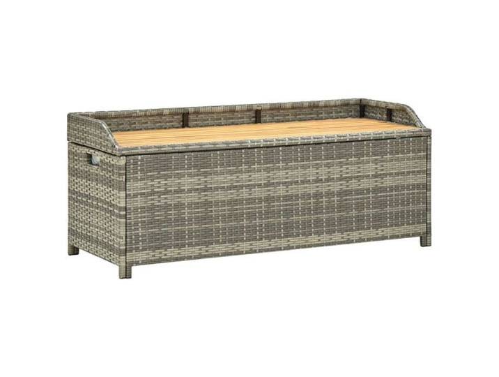 Banc de Rangement de Jardin Coffre de Rangement d'Extérieur Banc de Rangement Stockage Arrière-cour 120 cm Résine 46481