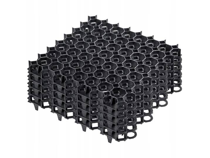 KADmankind-Grille pour pelouse de stationnement, plaque d'allée, 50x50x3.5 cm, 4 pièces