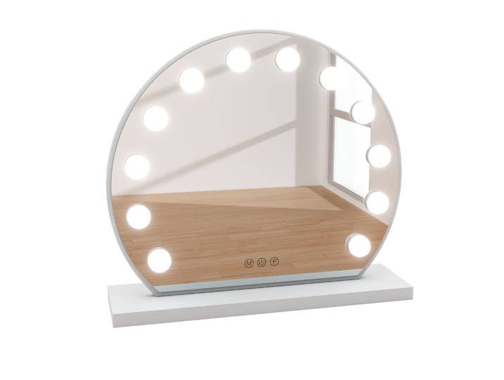 LED Spiegel EMMI rund 45 x 12 cm weiss