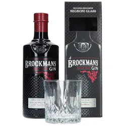 Brockmans Intensely Smooth Gin Geschenkset mit Negroni Glas - Gin