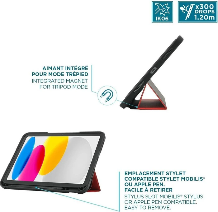 Mobilis Ultra Rugged Case iPad 11" 2025 iPad 10.9" Red
