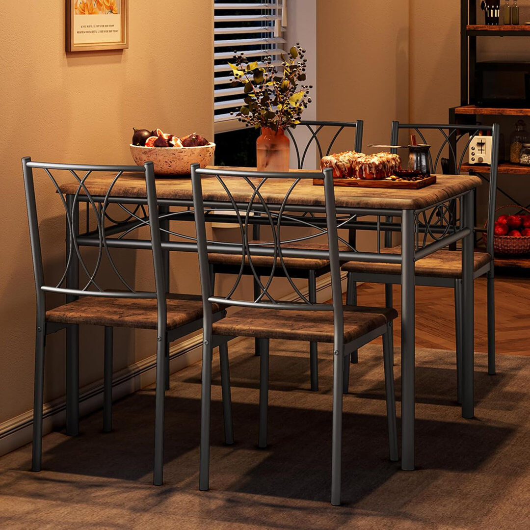 Norden Home 4 -Person Dining Set Brown/Brown 4