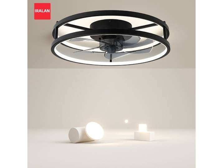 Ventilateur de plafond moderne IRALAN avec lumière et télécommande, ventilateur électrique pour chambre, cuisine, salon, décoration, lampe de plafond LED