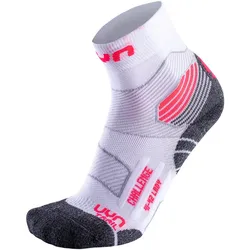 UYN Run Trail Challenge Laufsocken mit Cool-Air-Flow Technologie aus Natex Damen white/coral 35-36