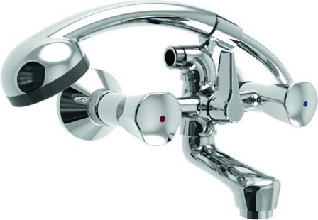 VIGOUR Zweigriff-Badebatterie individual 1.0 verchromt BG Abgang 3/4''oben S-Anschluss1/2x3/4