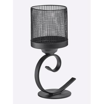 HEINE HOME Windlicht, schwarz, B/H/T: 17,5cm x 32cm x 13cm, Kerzenhalter, Windlicht