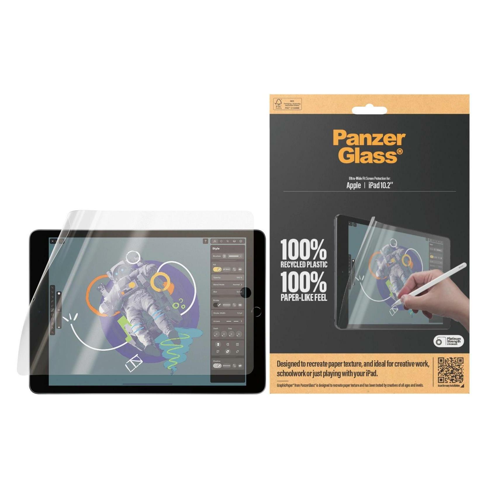 PanzerGlass Tablet Glass (1 Stk., Apple iPad 2019 (7. Gen), Apple iPad 2020 (8. Gen), Apple iPad 2021 (9. Gen)) (2843)