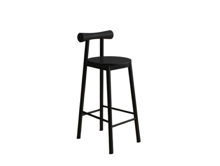VNCdfhETs Barstuhl Einfacher Barhocker-Frühstücksstuhl Aus Massivem Holz for Esszimmer Barhocker(Black)
