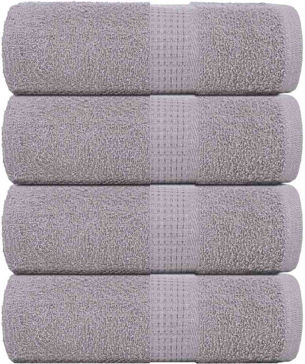 vidaXL FROGN set van 4 grijze washandjes, 30 x 30 cm
