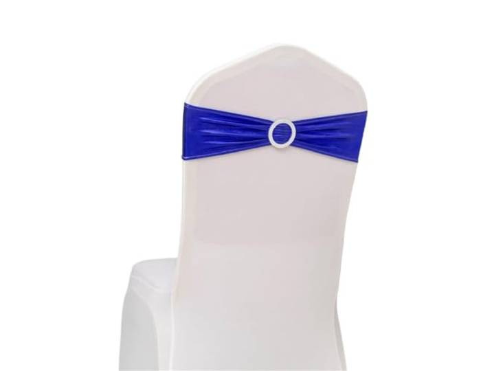 Stuhlschleifen für Hochzeiten 50 teile/los Metallic Gold Silber Stuhl Schärpen Hochzeit Dekoration Spandex Abdeckung Band for Party Decor Geburtstag Schärpe(Blue)
