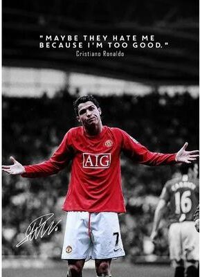 Uplift Treasures Modern Soccer Player Canvas Wall Art Poster 3 20x30cm Unframed