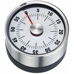 Westmark Kurzzeitmesser/Küchentimer, mechanisch, magnetisch, 1-60 Minuten, Edelstahl/Kunststoff, Futura, Anthrazit/Silber, 10902260