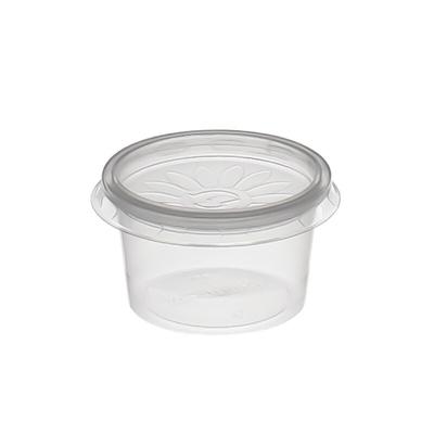 DayBays 500 Stk. Dressingboxx (Saucecup) 80cc. 75x35 mm Kombi-Verpackung Transparent inklusive passende Deckel