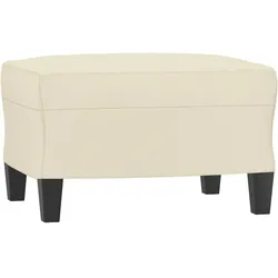 Décoshop26 - Fußhocker 60 x 50 x 41 cm cremefarbenes PVC DEC030137 DEC030137