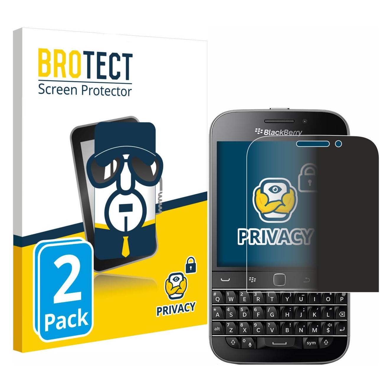 Brotect Sichtschutzfolie Anti-Spy Privacy Folie Blaulicht-Schutz (Blackberry Classic Q20) (4312610)
