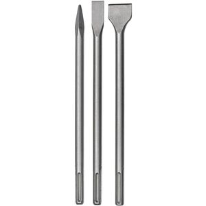 Einhell Meißel 49190103, SDS-Max, 3-teiliges Set, Spitz, Flach und Breitmeißel