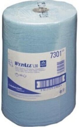 WypAll L20 Reinigungs- + Wartungspapier, 1 blaue Wischrolle x 500 Papierwischer (7301)
