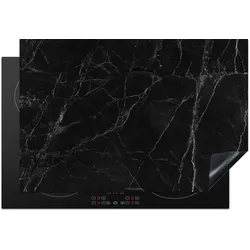 HERDABDECKPLATTE Schwarz - Marmor Glaskeramikkochfeldabdeckung 78x52 cm