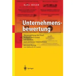 Unternehmensbewertung, Fachbücher von Karl Seiler