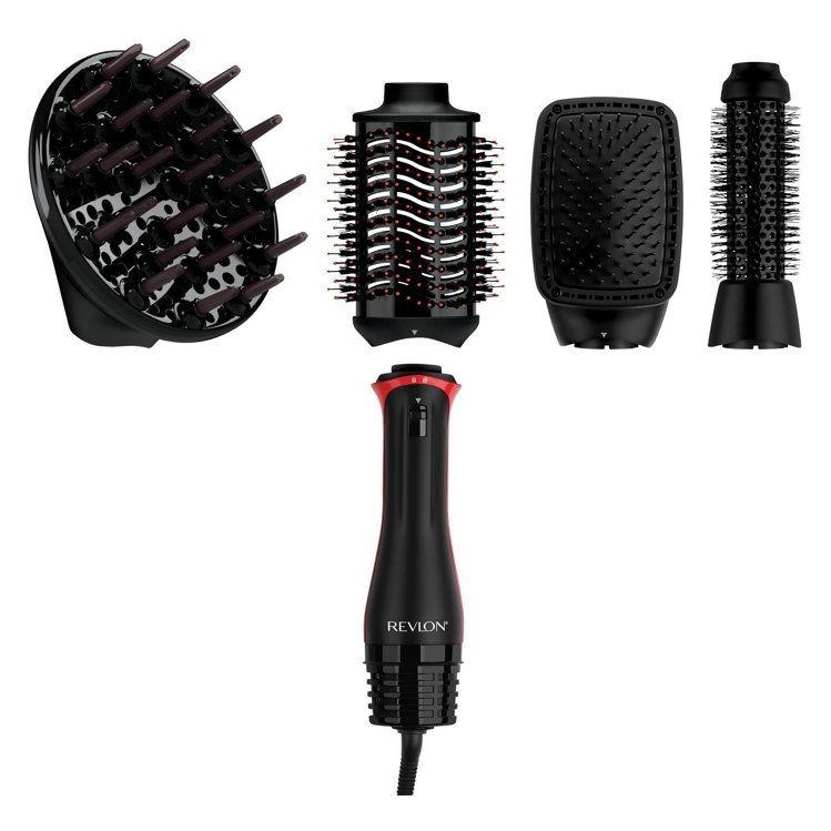 Revlon 4-in-1 Multistyler - - RVDR5373E - Für strukturiertes Haar - 4 Temperaturstufen - Schwarz (4 Aufsätze) (71315326)