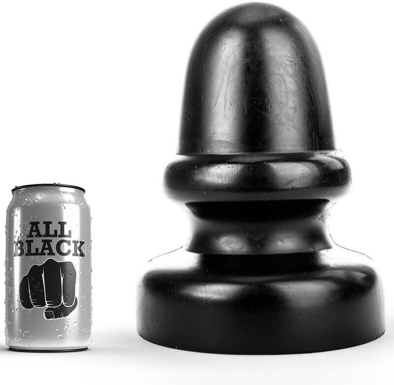 all black bouchon tout noir anal 23cm