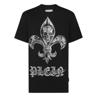 T-Shirt PHILIPP PLEIN "Chrome", Herren, Gr. 3XL, schwarz (02, schwarz), Stoff: 100% Baumwolle, Shirts T-Shirt