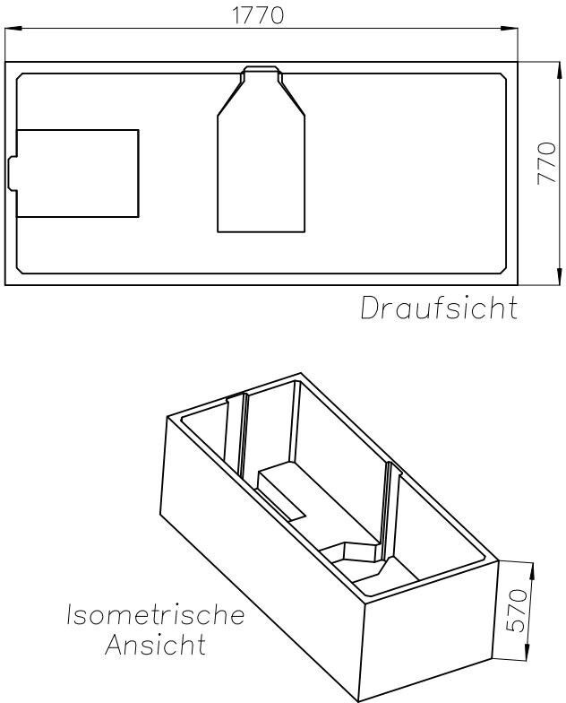 Neuesbad Wannenträger für Polypex Venedig 180x80 SW85346