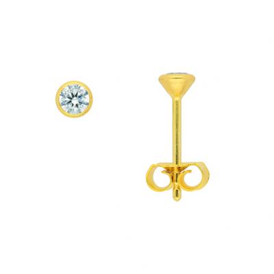 Paar Ohrstecker ADELIA´S "Damen Goldschmuck", gold, Ohrringe, Damen, Damen, Gold, 585 Gold mit Zirkonia Goldschmuck für Damen