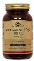 Solgar Vitamine D3 400 Ui Softgels Gm - Flacon 250 gélules