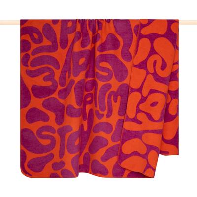 Wohndecke PAD "WILD", orange (pumpkin), B:150cm L:200cm, Baumwolle, Polyacryl, Wohndecken, Wohndecke, Kraftvoller Look mit Wiedererkennungswert – die WILD-Ästhetik