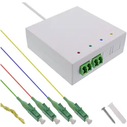 INLINE FTTH Verlängerungsbox vorkonfektioniert 4x LC/APC 9/125Ám 40m