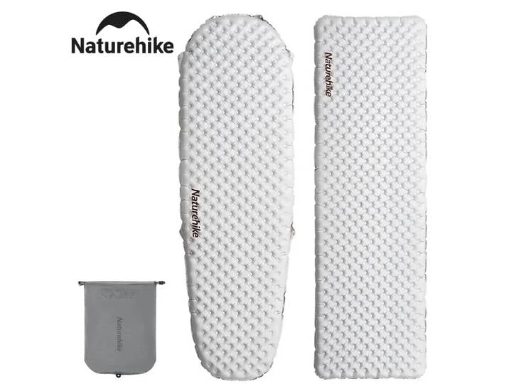 Matelas de camping Naturehike 5.8 RValue, ultraléger et chaud, gonflable, portable et pliable pour l'extérieur