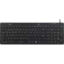 iM-IKB106-BK Tastatur Renkforce Schwarz Spritzwassergeschützt, Staubgeschützt
