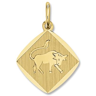 Sternzeichenanhänger ONE ELEMENT "Stier Sternzeichen Anhänger aus 333 Gelbgold", gold, Schmuckanhänger, Damen, Gelbgold 333, Gold, Ihr persönliches Sternzeichen – ein besonderes Geschenk mit Bedeutung